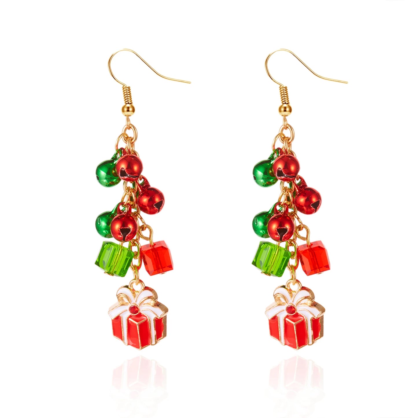 Pink Christmas Santa Earrings Dangle For Women Snowman Snowflake Tree 🎄🎅❄️