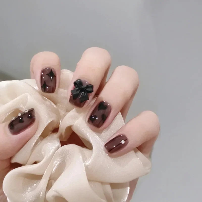 Cute Kawaii Bunny Press-On Nails 🐰✨ | 24 Pcs Full Coverage Acrylic Nail Art Set 🎨 | Reusable & Adorable Fake Nails with Tools! 💅🌸