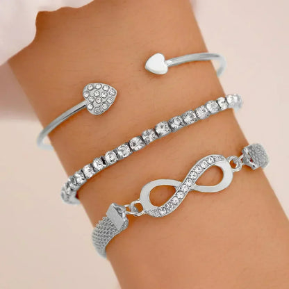 Whimsical Boho Star & Daisy Pearl Charm Bracelet Set 🌼✨ - Adjustable Eight-Piece Bangle for Fashionistas!