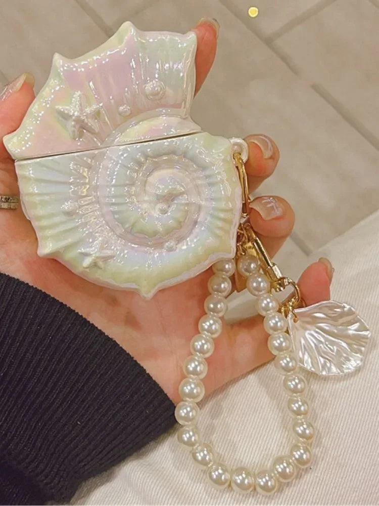 Kawaii Glitter Snail Shell AirPods Pro 2 & 3 Case 🐌✨ | Luxury 3D Charm Cover for Trendy Earbuds 🎧💖