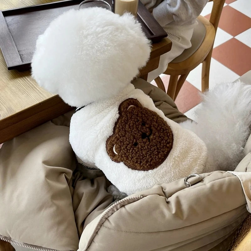 🐻 Cozy Bear Jumpsuit for Pups - Adorable Plush Winter Wear! ❄️✨