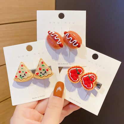 Kawaii Egg Tart Duckbill Clips 🐥🍰 | Adorable Simulated Food Hairpins for Kids & Girls 💖✨