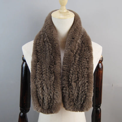 Lux Rex Rabbit Fur Scarf For Women Real Fur Warmth 🧣 Cozy Elegance ❄️
