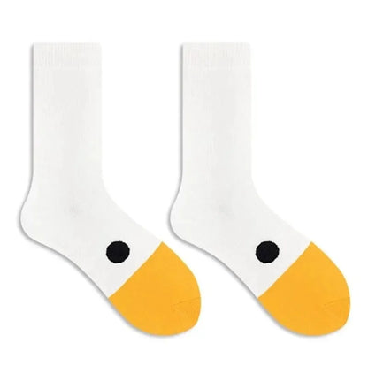 Funny Goose Head Socks Cute Animal Print Cotton Casual Socks Unisex 🦢🧦