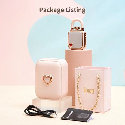 Kawaii Divoom LoveLock Mini Bluetooth Speaker 🎶✨ - Adorable Retro White Noise Sleep Aid for Cozy Bedrooms! 🛌💖