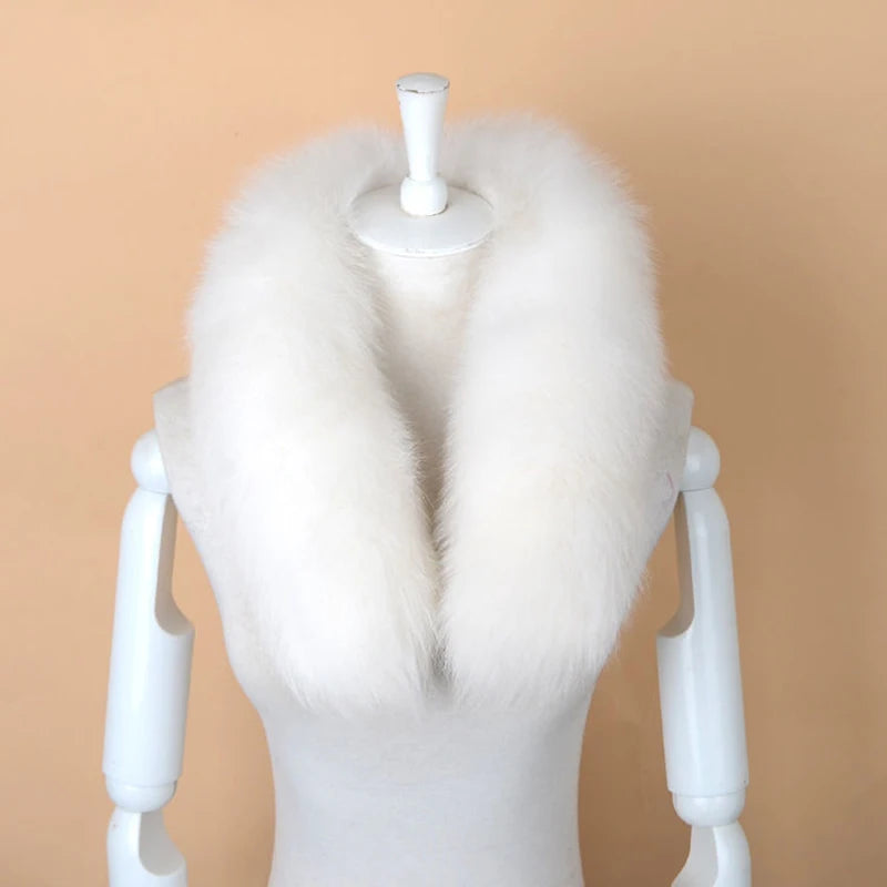 Genuine Natural Fox Fur Scarf With Drawstring 90 Cm Cozy Warm Winter Neck Warmer For Women Men 🦊❄️