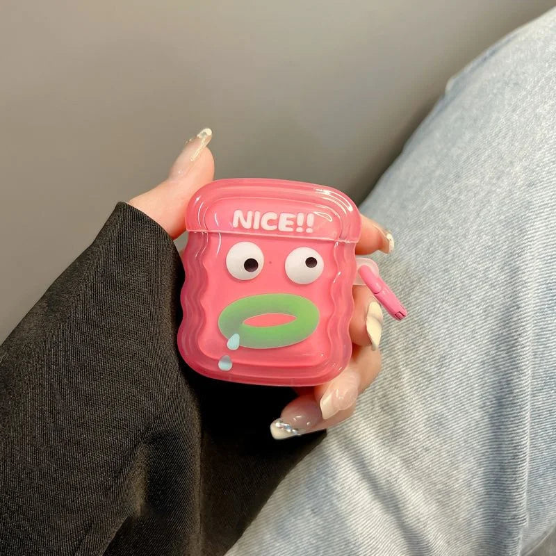 🎀 Adorable Korea Cartoon Stars Wave Case for AirPods Pro 2nd & 3 🎧✨ Cute Fashion Cover for Trendy Girls! 🌟 - Pixie Quill