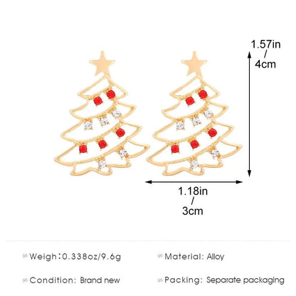Snowflake Pearl Drop Earrings With Rhinestones For Women Christmas Jewelry ❄️