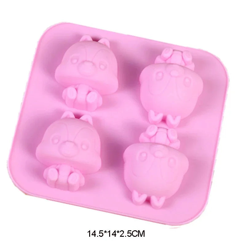 Cute Cartoon Animal Silicone Mold for Baking and Cupcake Topper 🐻🐭🐱🐷🦆