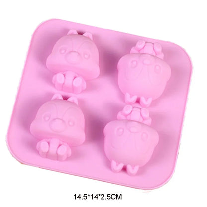 Cute Cartoon Animal Silicone Mold for Baking and Cupcake Topper 🐻🐭🐱🐷🦆