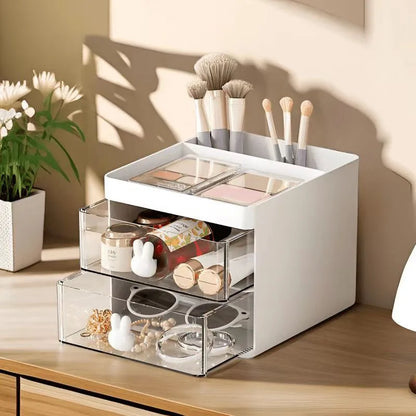 Kawaii Cute Desk Organizer 🧸✨ | Adorable Storage Box with Drawers for Pens, Makeup & More! 🌈📚