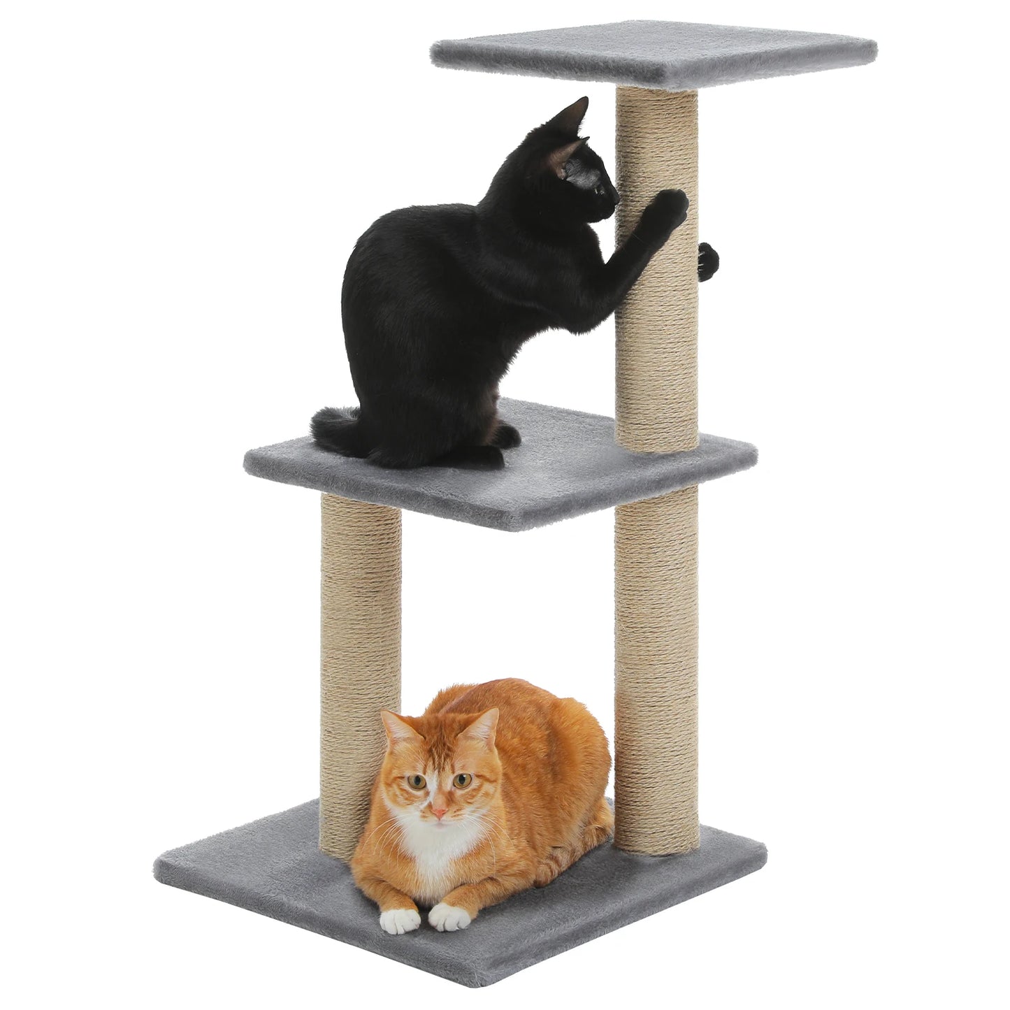 Whisker Wonderland Cat Tree Tower For Indoor Cats Grey Two Styles With Scratching Posts Hammock Top Perch 🐱🪵