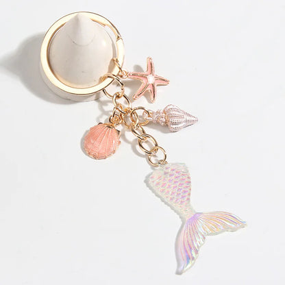 Charming Seaside Delights 🌊🌟 Starfish & Shell Keychain Set 🐚💕 Ideal Summer Surprises! - Pixie Quill