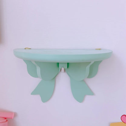 Kawaii Pink Bow Knot Wall Shelf 🎀✨ | Cute Decorative Storage Rack for Girls' Rooms 🌸✨