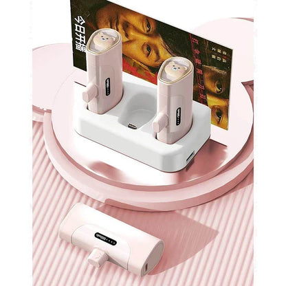 Kawaii 5000mAh Pet Power Bank 🐾💖 Mini Capsule Fast Charge for iPhone & Type-C! 🚀✨