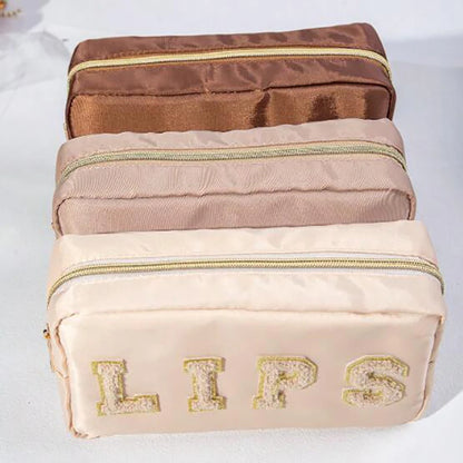 Kawaii 3PC Embroidered Makeup Bag Set 🎀💖 Waterproof & Stylish Storage for All Your Beauty Essentials! 👜✨