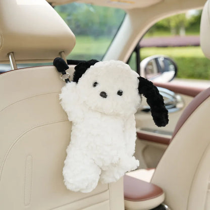 Kawaii Plush Car Tissue Holder 🐻✨ | Cute Hanging Tissue Case for Your Vehicle 🚗💖