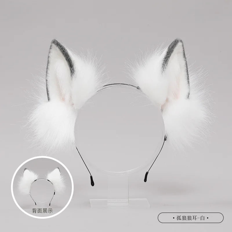 Kawaii Fox Ear Headband 🦊💖 - Adorable Cat Ears Hair Hoop for Cosplay, Halloween & Costume Fun! 🎉✨