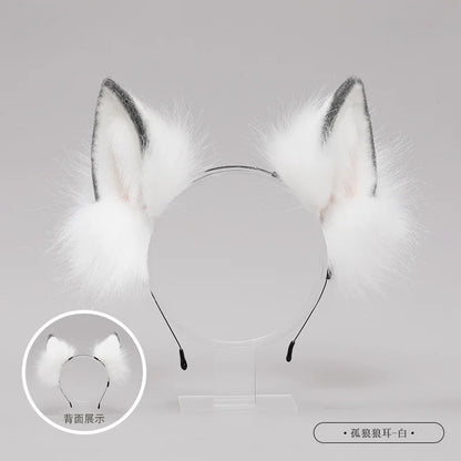 Kawaii Fox Ear Headband 🦊💖 - Adorable Cat Ears Hair Hoop for Cosplay, Halloween & Costume Fun! 🎉✨