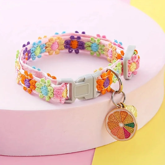 🌈 Whimsical Rainbow Cat Collars with Jingle Bells 🐱✨ | Adjustable Neckwear for Tiny Furballs 🐾