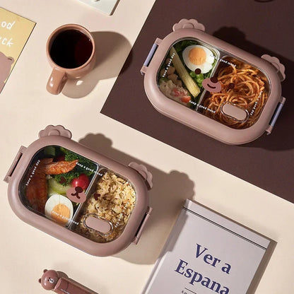 Kawaii Stainless Steel Bento Box 🥪✨ | Adorable Portable Lunch Container for Kids 🍱💖 | Sealed, Heatable & Eco-Friendly! 🌈