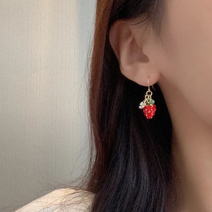 Kawaii Strawberry Drop Earrings 🍓✨ | Adorable Fashion Jewelry for Girls & Women 🎀 | Sweet Gifts & Hot Sale!