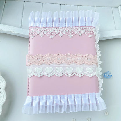 A5 Lace PU Photo Album Binder For Photocards Idol Cards With Embroidery ✨🎀📚