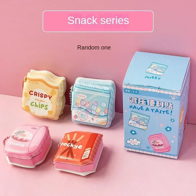 Kawaii Cartoon Soft Silicone Sticky Notes 📒✨ - Adorable Memo Pads for School & Office Supplies! 🐾💖