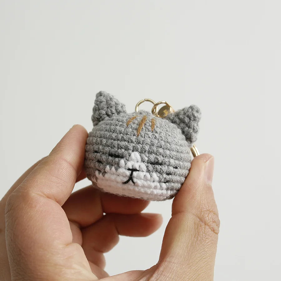 Handmade Kitten Crochet Keychain For Backpack Cute Cat Doll Pendant 🧶🐾