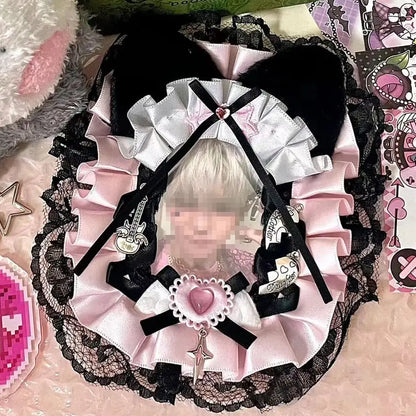 Sweet Lace Photo Card Holder Case For Kpop ID Cards Toploader Sleeve 🃏💖
