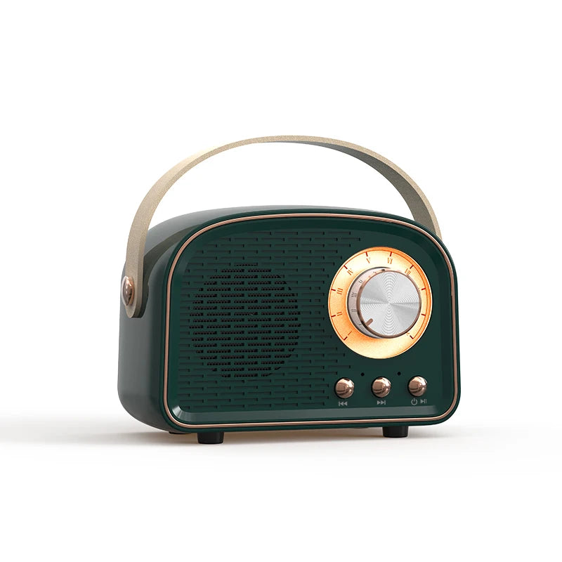 ✨ Kawaii Retro Mini Bluetooth Speaker 🎶 Cute Portable Music Player with Subwoofer & FM Radio 🌈 Perfect Home Decor & Gift Idea!
