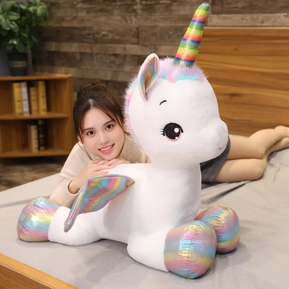 Adorable Kawaii Unicorn Plush 🌈✨ - Soft Pink Horse Dreamy Pillow for Sweet Girls 🎀 | Perfect Gift for Kids & Cozy Home Decor! 🦄💖