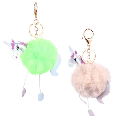 Kawaii Plush Unicorn Keychain 🌈✨ - Adorable Bag Pendant & Alloy Accessory for Your Backpack! 🦄💖