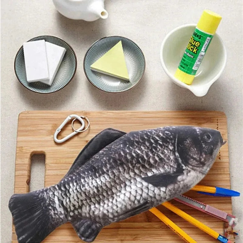 Fish Shaped Pencil Case Novelty Bag Coin Purse Cute Office Gift 🐟🎀