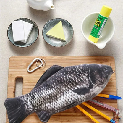 Fish Shaped Pencil Case Novelty Bag Coin Purse Cute Office Gift 🐟🎀