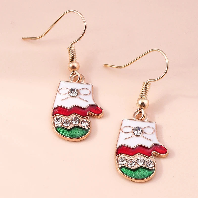 Whimsical Christmas Drop Earrings For Women Tree Deer Santa Dangle Jewelry 🎄✨