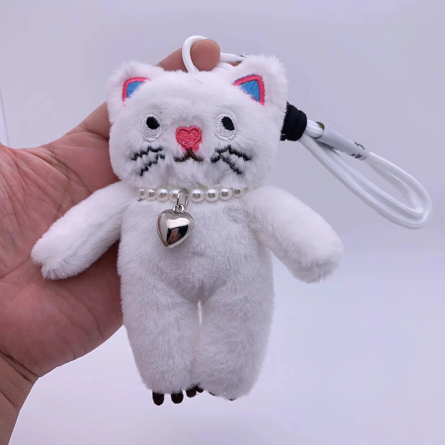 Pink Cat Plush Keychain Charm For Bags And Keys 15cm 🐱🎀