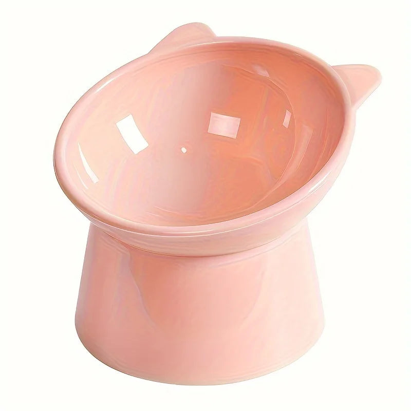Kawaii Cat Food Bowl 🐾💕 | Anti-Vomiting & Spine-Friendly for Flat-Faced Fur Babies 🐱🥣 | Dishwasher Safe Delight!