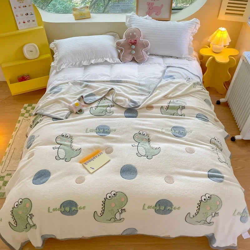 Snuggle Up with Adorable Bear Friends 🐻💖 Cozy Fleece Blanket for Travel & Home! - Pixie Quill