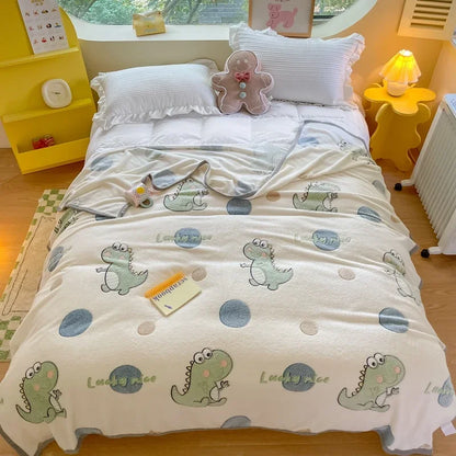 Snuggle Up with Adorable Bear Friends 🐻💖 Cozy Fleece Blanket for Travel & Home! - Pixie Quill