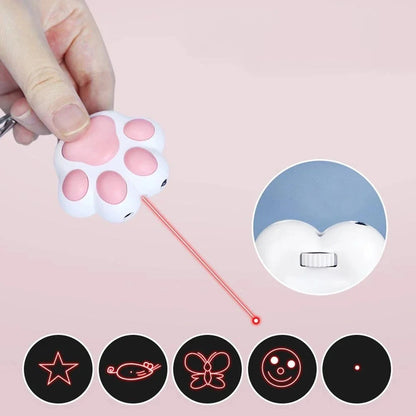 ✨Adorable LED Laser Playtime Paws: Whimsical Cat Toy with Bright Patterns & USB Rechargeable Magic! 🐾💖