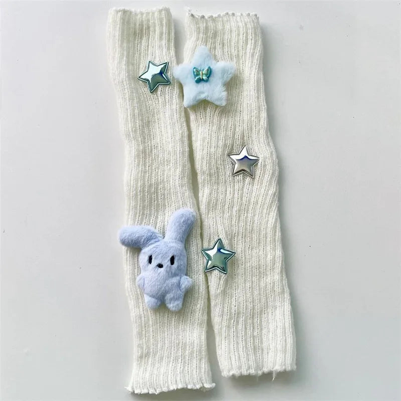 Women's Star Knit Arm Sleeves Warmers Y2K Style Cute Accessory ✨🌟