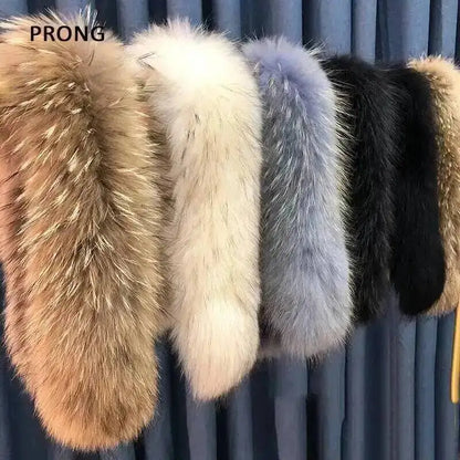 Lux Raccoon Fur Collar Scarf For Women 🧣 Warm Winter Essential