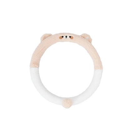 Kawaii Plush Steering Wheel Cover for Women 🎀✨ Adorable Cartoon Design & Fluffy Warmth for Cozy Driving 🚗💖