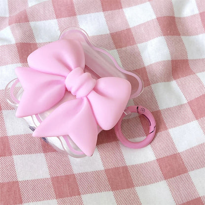 💖 Adorable 3D Bowknot AirPods Case 🎀 | Soft TPU with Colorful Bead Chain 🌈✨ - Pixie Quill