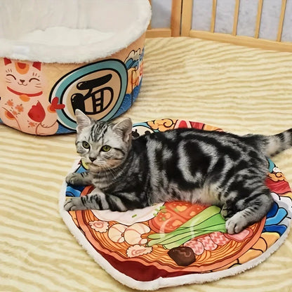 🐾 Cozy Noodle Cup Pet Bed 🐶🐱 Super Large Warm Nest for Furry Friends! 🍜✨