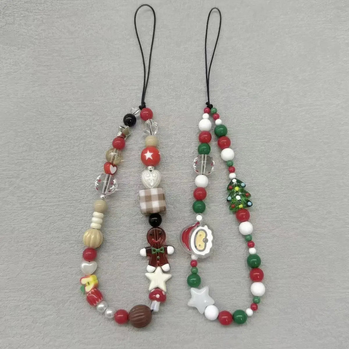 Whimsical Christmas Phone Chain Charm 🎄 Cute Wrist Strap Lanyard For IPhone