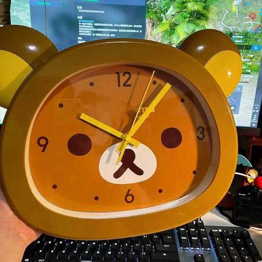 Bear Quartz Wall Clock 🐻✨ | Cute Mute Seconds Cartoon Decor for Your Bedroom 🌙🕒