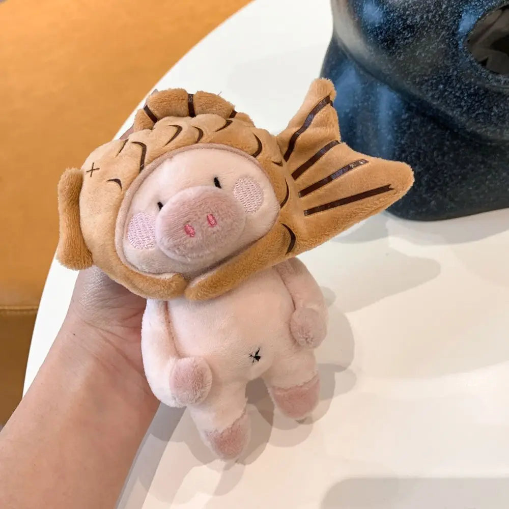 Kawaii Shiba-Inu Taiyaki Plush Keychain 🎀🐶 | Adorable Akita Inu & Husky Backpack Charm | Cute Stuffed Toy Gift for Kids! 🎁✨
