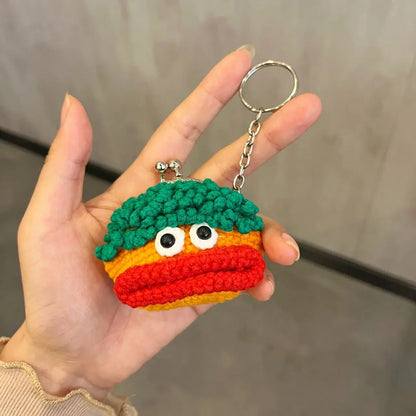 Charming Crochet Animal Keychain Bag Rabbit Plush Pendant Handmade 🧶🐰